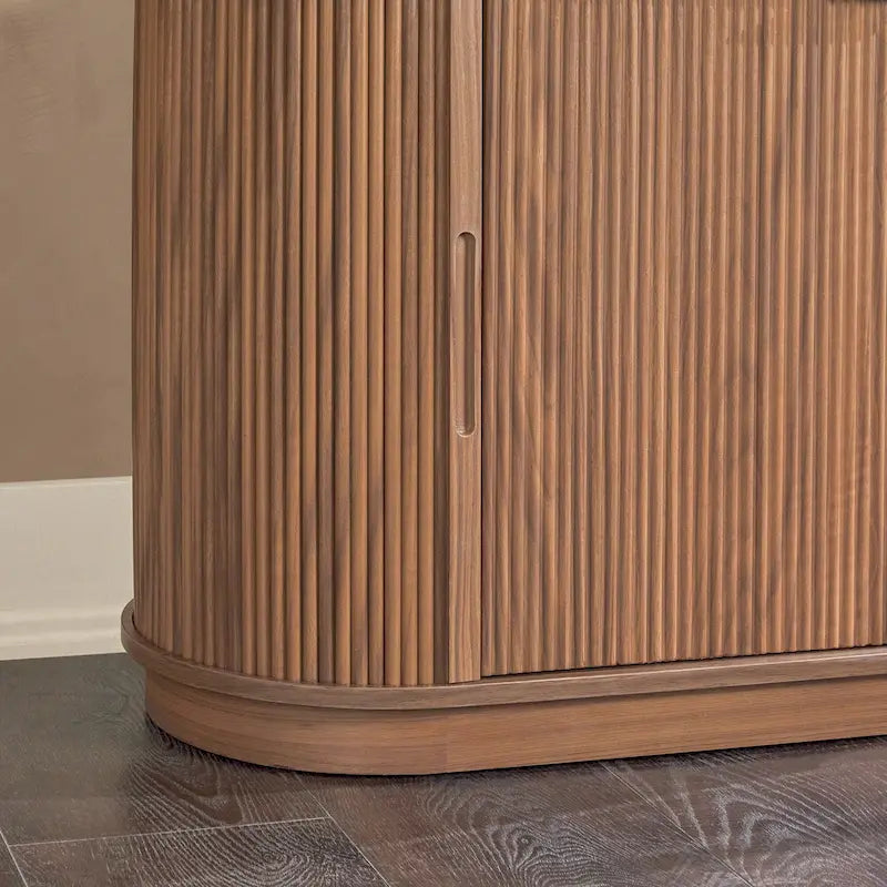 Meuble TV de cheminée cannelé Coastal Oak/Mocha 70 po, 1 personne