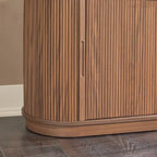 Meuble TV de cheminée cannelé Coastal Oak/Mocha 70 po, 1 personne