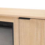 Meuble TV de cheminée cannelé Coastal Oak/Mocha 70 po, 1 personne