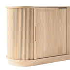 Meuble TV de cheminée cannelé Coastal Oak/Mocha 70 po, 1 personne