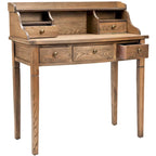 Bureau 7 couleurs à 5 tiroirs avec rangements intégrés, 1 personne