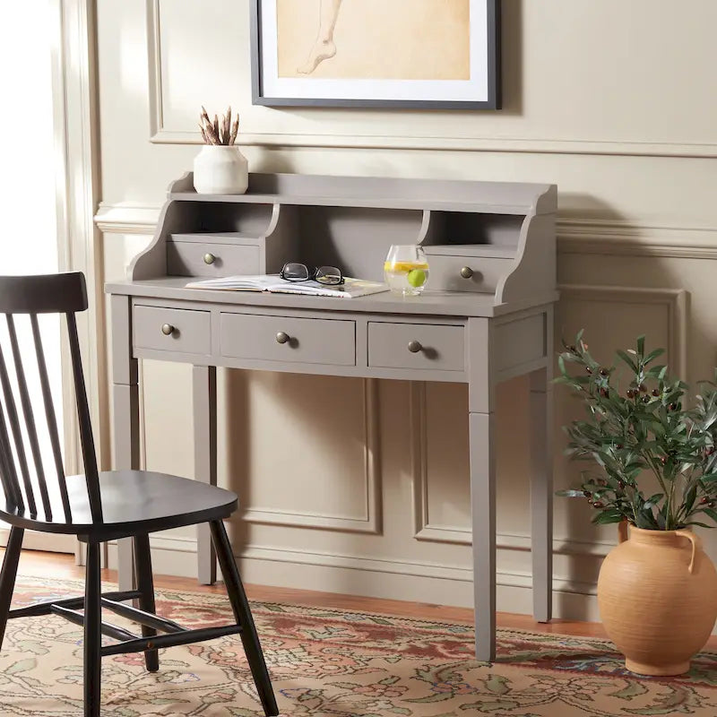 Bureau 7 couleurs à 5 tiroirs avec rangements intégrés, 1 personne