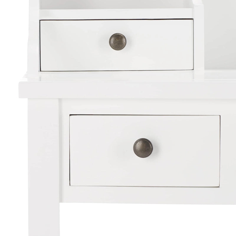 Bureau 7 couleurs à 5 tiroirs avec rangements intégrés, 1 personne