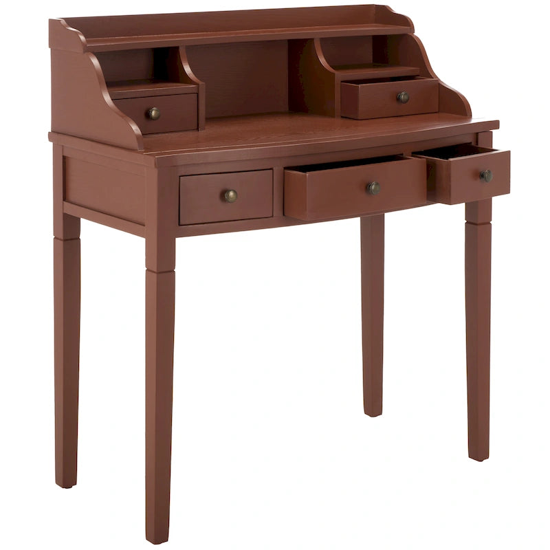Bureau 7 couleurs à 5 tiroirs avec rangements intégrés, 1 personne