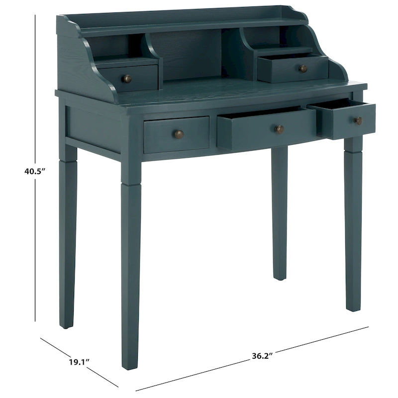 Bureau 7 couleurs à 5 tiroirs avec rangements intégrés, 1 personne