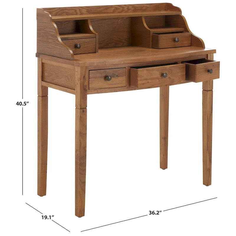 Bureau 7 couleurs à 5 tiroirs avec rangements intégrés, 1 personne
