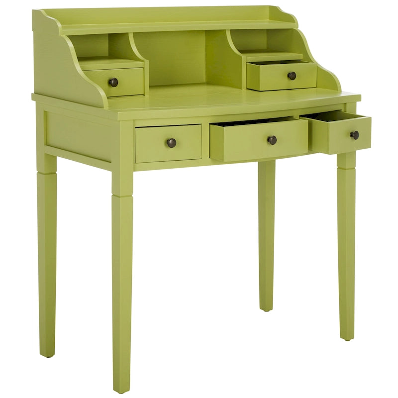 Bureau 7 couleurs à 5 tiroirs avec rangements intégrés, 1 personne