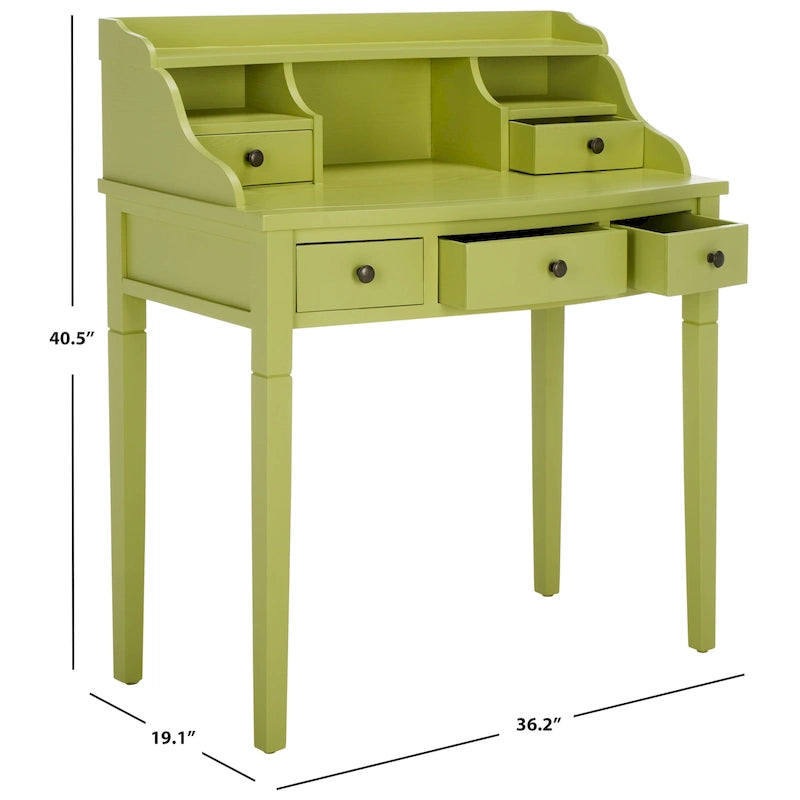 Bureau 7 couleurs à 5 tiroirs avec rangements intégrés, 1 personne