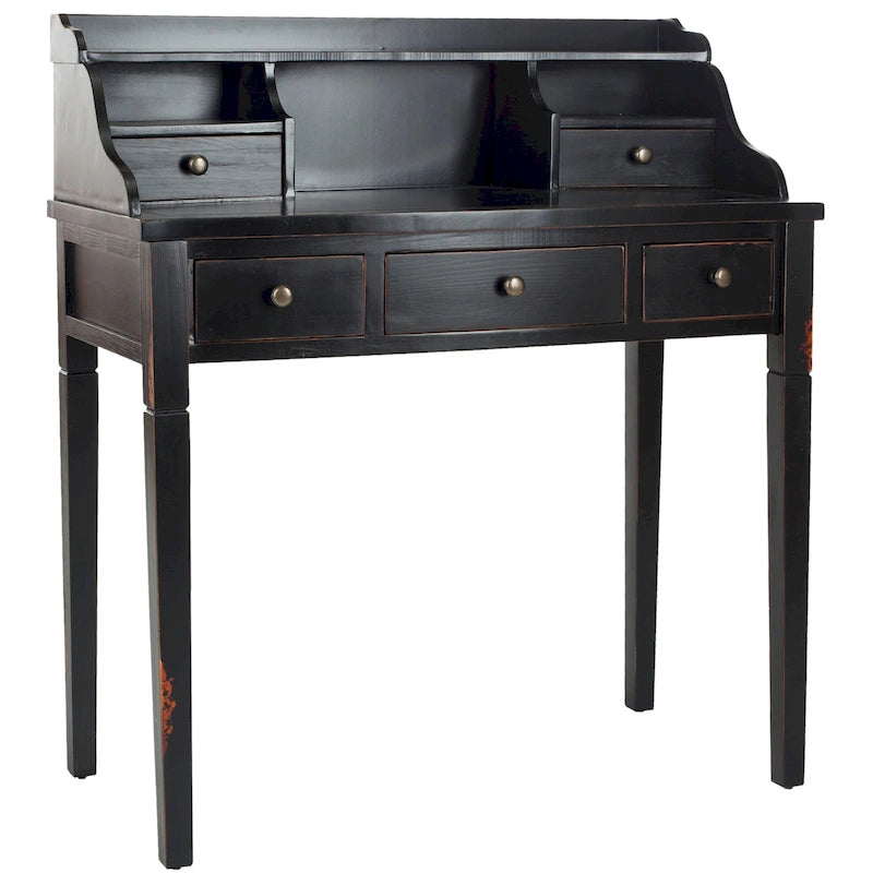 Bureau 7 couleurs à 5 tiroirs avec rangements intégrés, 1 personne