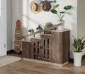 Garner Rustic 9-shelf Storage Shoe Cabinet by Furniture of America