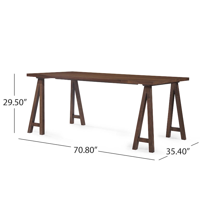 Ensemble de salle à manger A-Frame style Mid-Century en noyer/chêne avec chaises rembourrées, 7 personnes