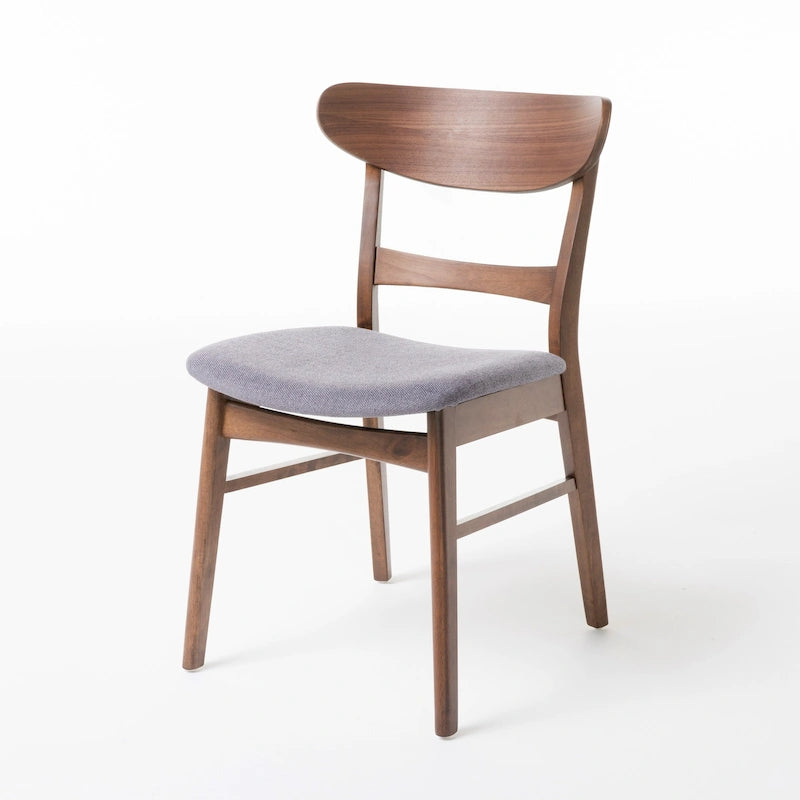 Ensemble de salle à manger A-Frame style Mid-Century en noyer/chêne avec chaises rembourrées, 7 personnes