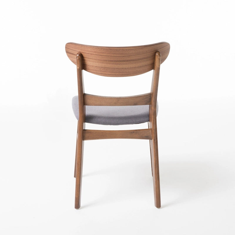 Ensemble de salle à manger A-Frame style Mid-Century en noyer/chêne avec chaises rembourrées, 7 personnes