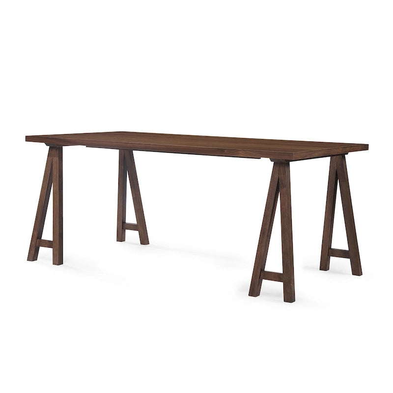 Ensemble de salle à manger A-Frame style Mid-Century en noyer/chêne avec chaises rembourrées, 7 personnes