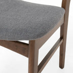Ensemble de salle à manger A-Frame style Mid-Century en noyer/chêne avec chaises rembourrées, 7 personnes