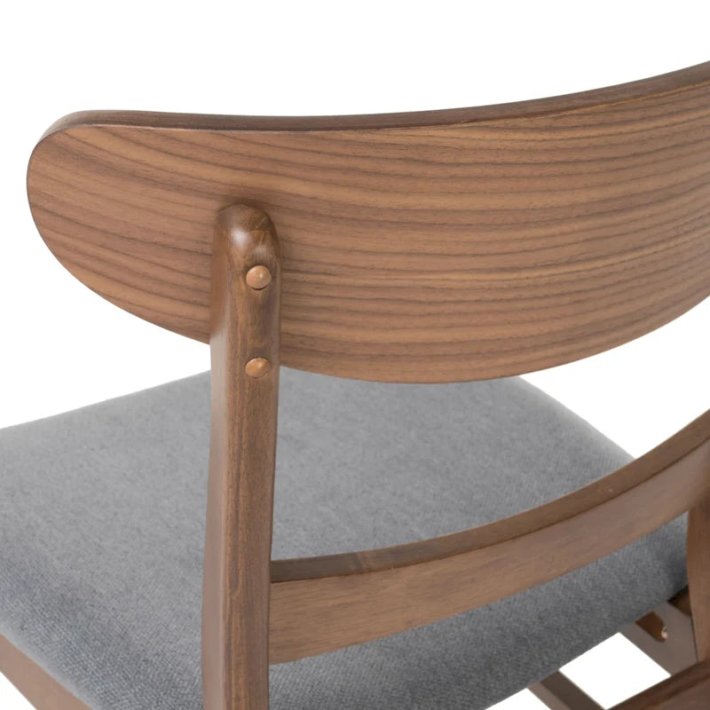 Ensemble de salle à manger A-Frame style Mid-Century en noyer/chêne avec chaises rembourrées, 7 personnes