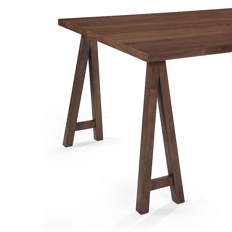 Ensemble de salle à manger A-Frame style Mid-Century en noyer/chêne avec chaises rembourrées, 7 personnes