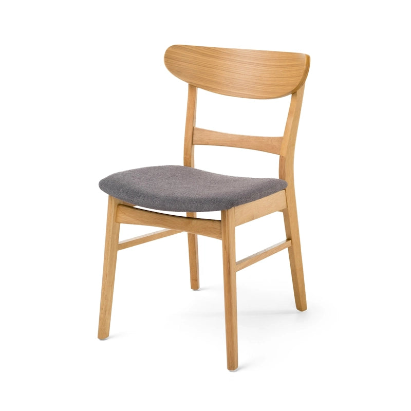 Ensemble de salle à manger A-Frame style Mid-Century en noyer/chêne avec chaises rembourrées, 7 personnes