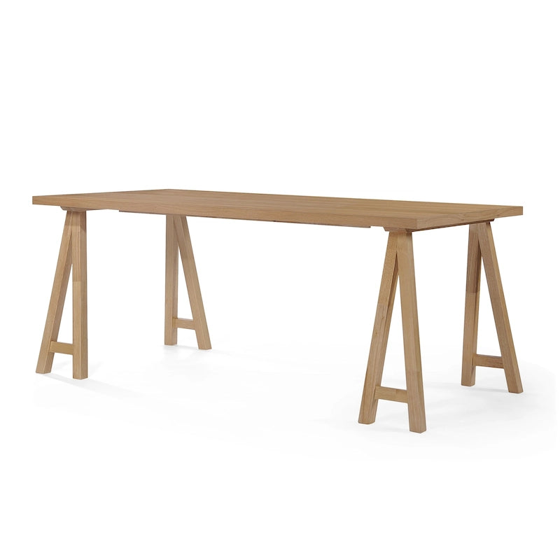 Ensemble de salle à manger A-Frame style Mid-Century en noyer/chêne avec chaises rembourrées, 7 personnes