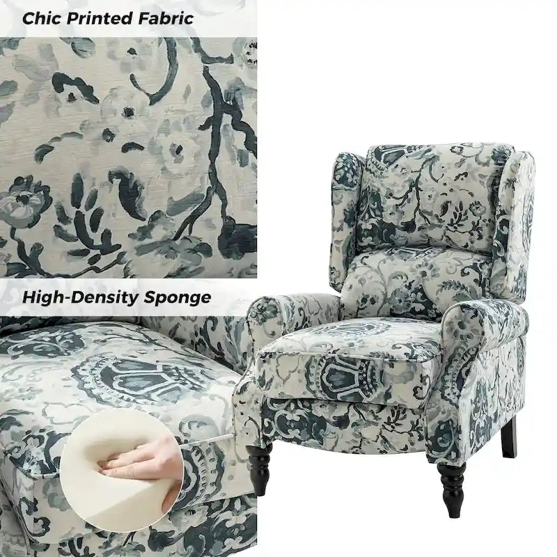 Fauteuil inclinable manuel avec oreilles, 1 place