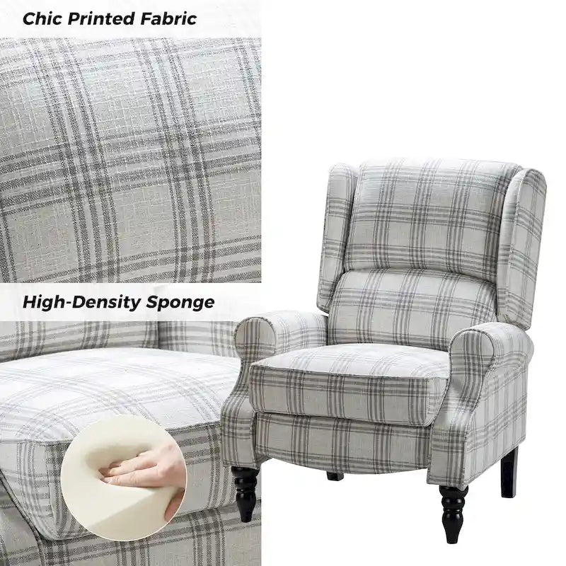 Fauteuil inclinable manuel avec oreilles, 1 place