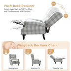 Fauteuil inclinable manuel avec oreilles, 1 place