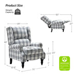 Fauteuil inclinable manuel avec oreilles, 1 place
