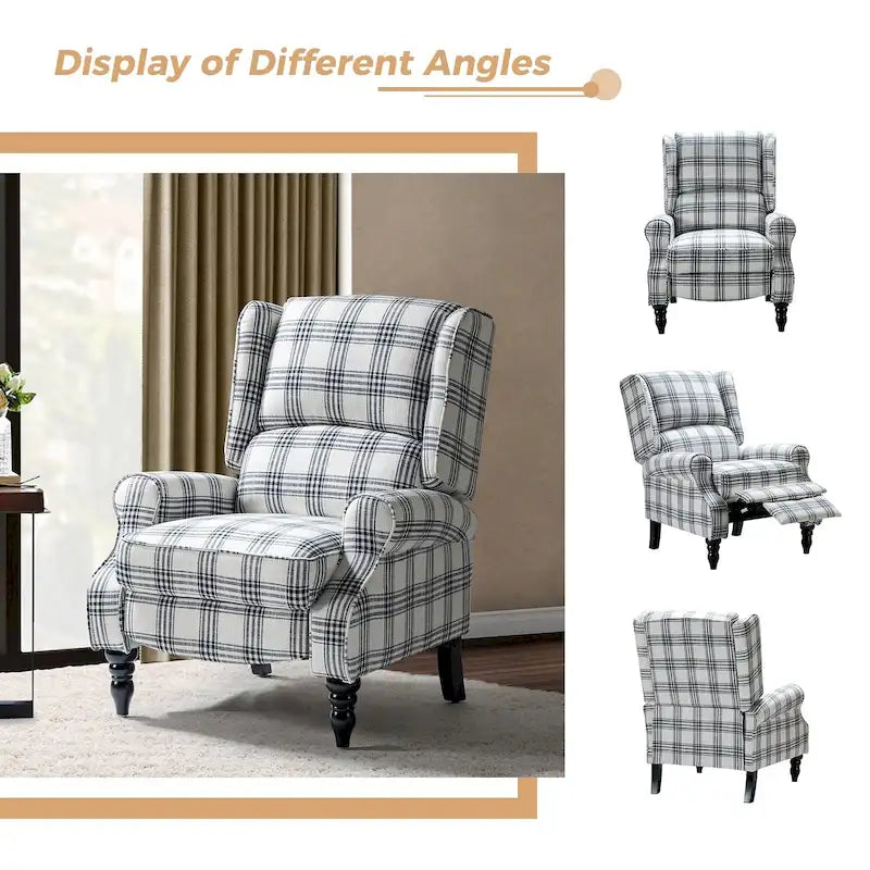 Fauteuil inclinable manuel avec oreilles, 1 place