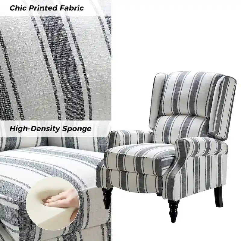 Fauteuil inclinable manuel avec oreilles, 1 place