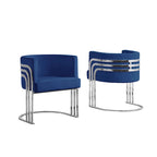 Fauteuil d'appoint barillet en velours moderne 4 couleurs avec base chromée pour 1