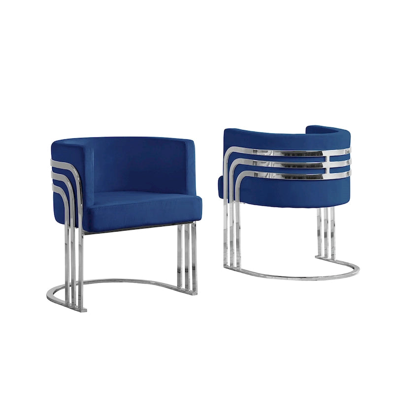 Fauteuil d'appoint barillet en velours moderne 4 couleurs avec base chromée pour 1