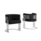 Fauteuil d'appoint barillet en velours moderne 4 couleurs avec base chromée pour 1