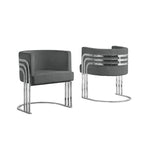 Fauteuil d'appoint barillet en velours moderne 4 couleurs avec base chromée pour 1