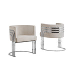 Fauteuil d'appoint barillet en velours moderne 4 couleurs avec base chromée pour 1