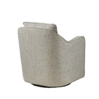Fauteuil incurvé pivotant à 360° en tissu, 1 place, Multicolore/Bleu marine/Gris/Orange