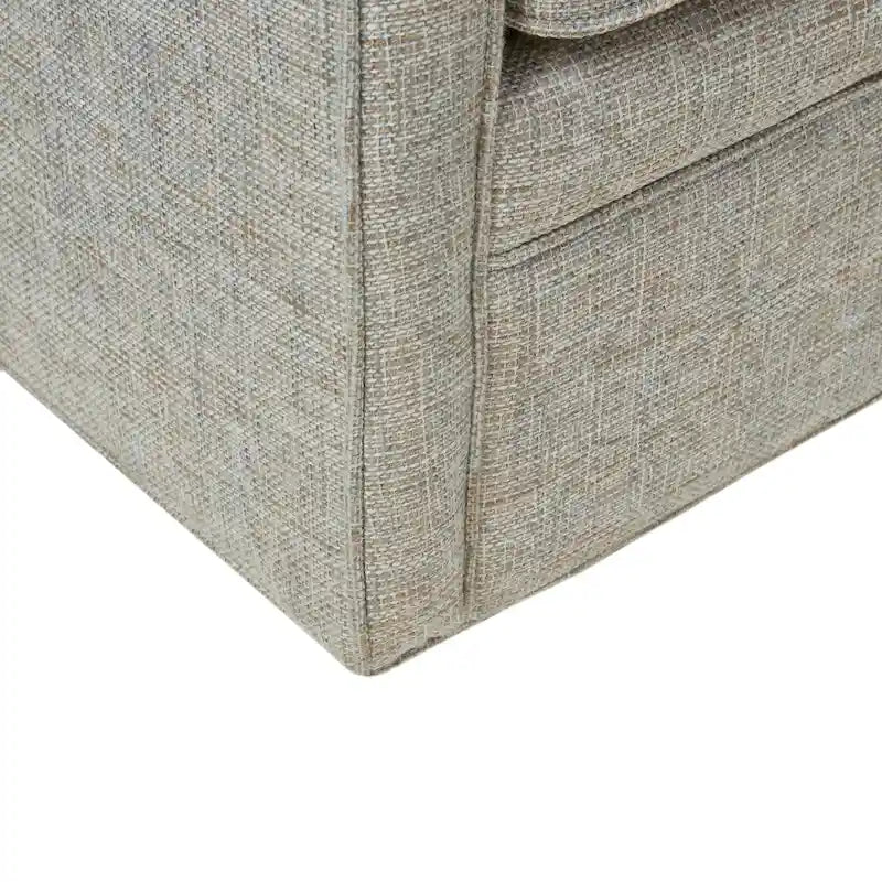 Fauteuil incurvé pivotant à 360° en tissu, 1 place, Multicolore/Bleu marine/Gris/Orange