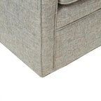 Fauteuil incurvé pivotant à 360° en tissu, 1 place, Multicolore/Bleu marine/Gris/Orange