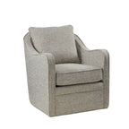 Fauteuil incurvé pivotant à 360° en tissu, 1 place, Multicolore/Bleu marine/Gris/Orange