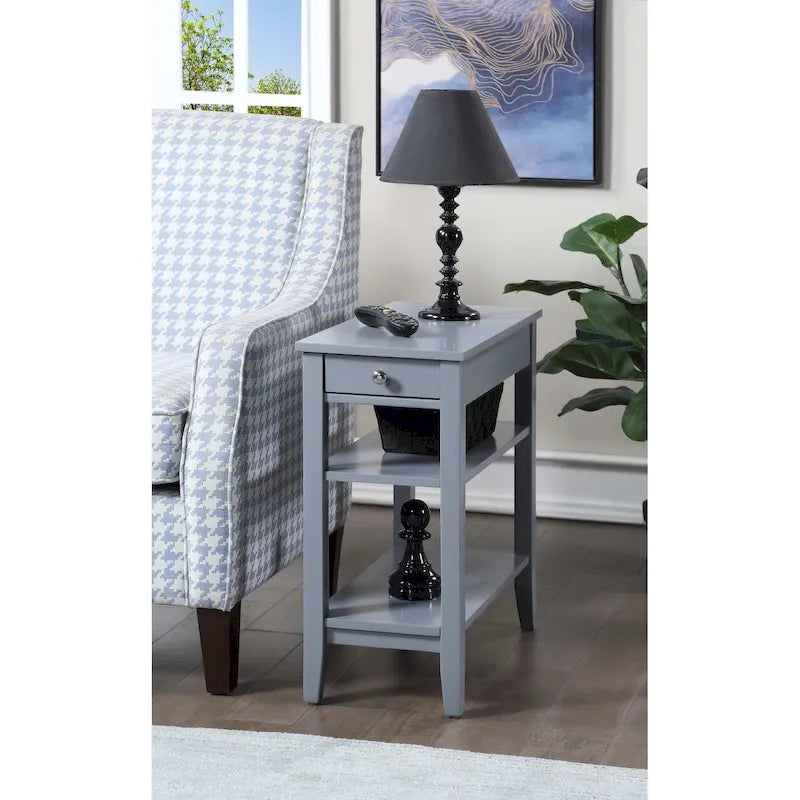 Table d'appoint traditionnelle 16 couleurs avec 1 tiroir et 3 étagères