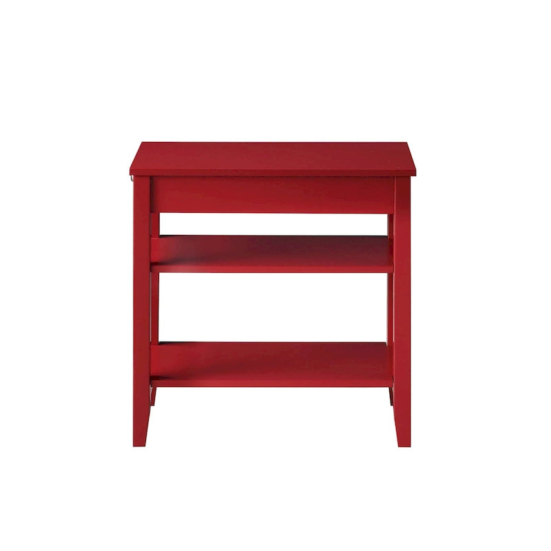 Table d'appoint traditionnelle 16 couleurs avec 1 tiroir et 3 étagères