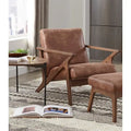 Fauteuil moderne de style Mid-Century marron camel/gris/noir/blanc, 1 personne