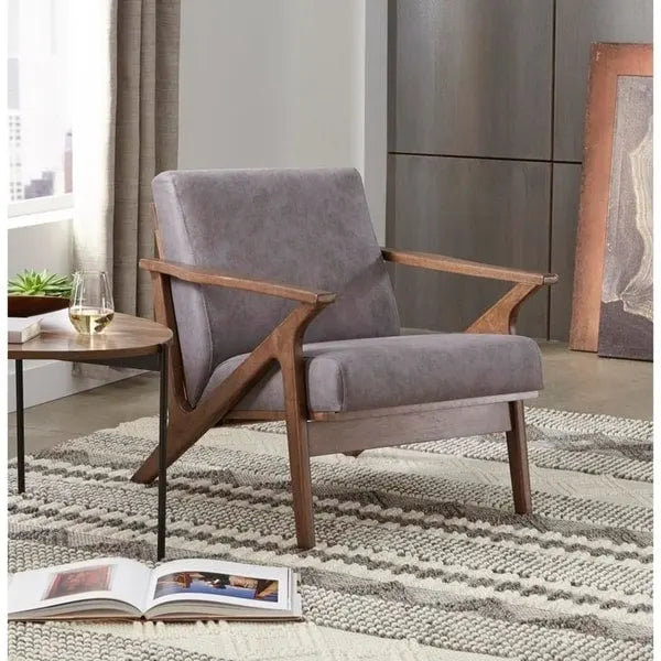 Fauteuil moderne de style Mid-Century marron camel/gris/noir/blanc, 1 personne