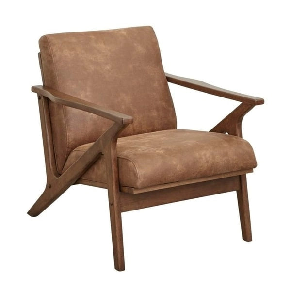 Fauteuil moderne de style Mid-Century marron camel/gris/noir/blanc, 1 personne