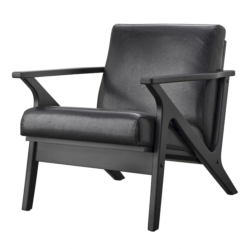 Fauteuil moderne de style Mid-Century marron camel/gris/noir/blanc, 1 personne