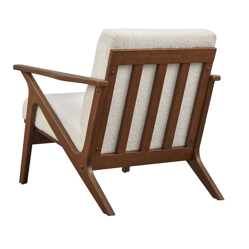 Fauteuil moderne de style Mid-Century marron camel/gris/noir/blanc, 1 personne