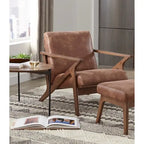 Fauteuil moderne de style Mid-Century marron camel/gris/noir/blanc, 1 personne