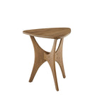 Table d'appoint triangulaire marron/marron clair, pour 1 personne