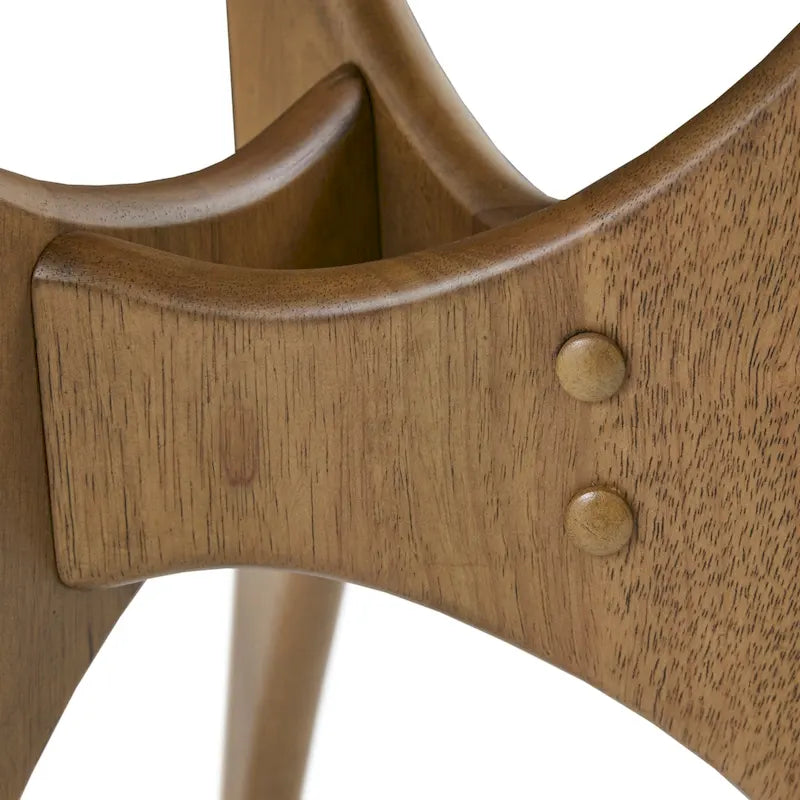 Table d'appoint triangulaire marron/marron clair, pour 1 personne