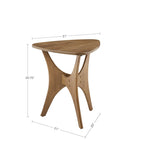 Table d'appoint triangulaire marron/marron clair, pour 1 personne