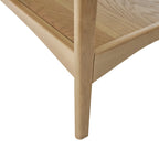 Table basse mi-siècle avec étagère inférieure, Off-White/Pecan/Natural/Black, 1 personne